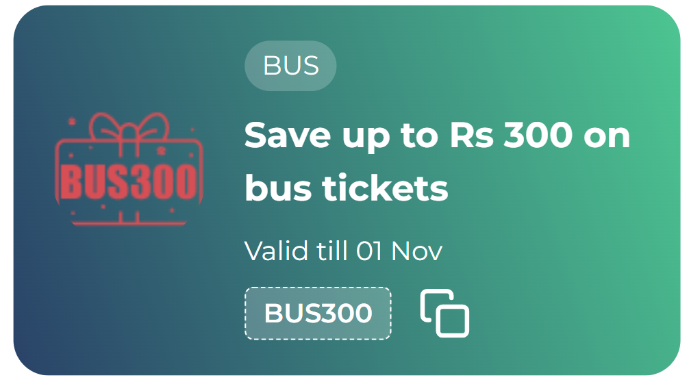 Image of RedBus Coupon: Save Extra ₹300 on Bus Tickets