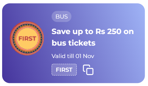 Image of Redbus Coupon: Save Extra ₹250 on Bus Tickets