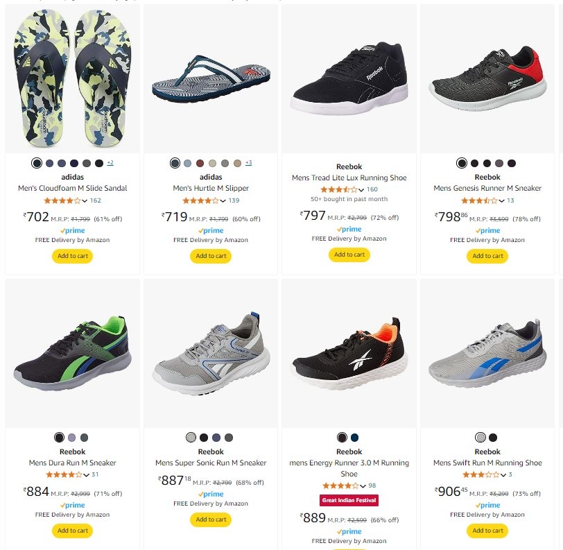 Image of Reebok Footwear @ Minimum 60% Discount