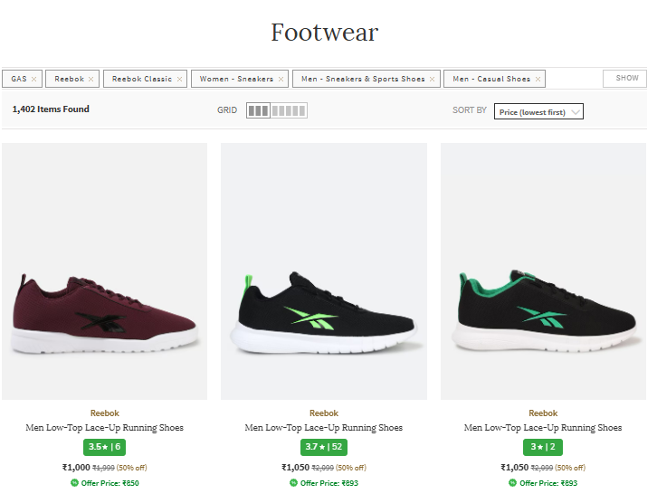 Image of Reebok Men's Shoes Up-to 80% Discount