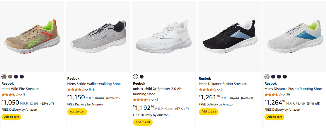 Image of Reebok Men's Shoes upto 67% Discount