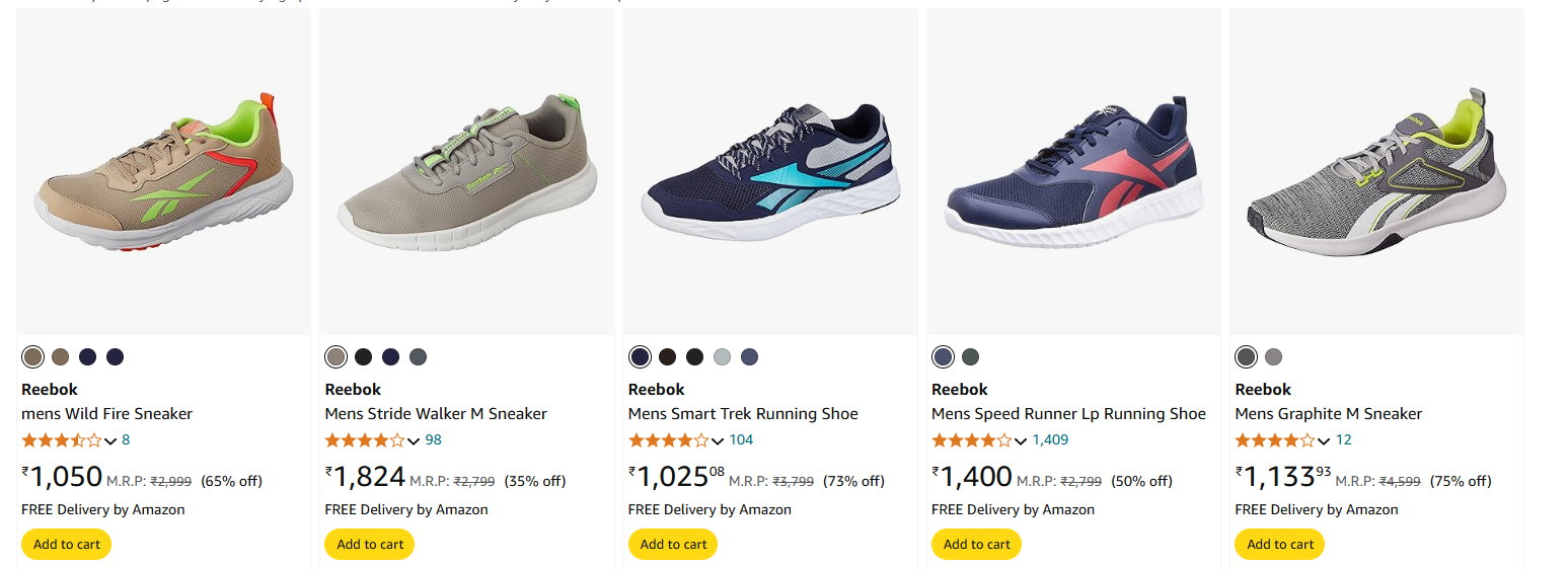 Image of Reebok Men's Shoes upto 75% Discount