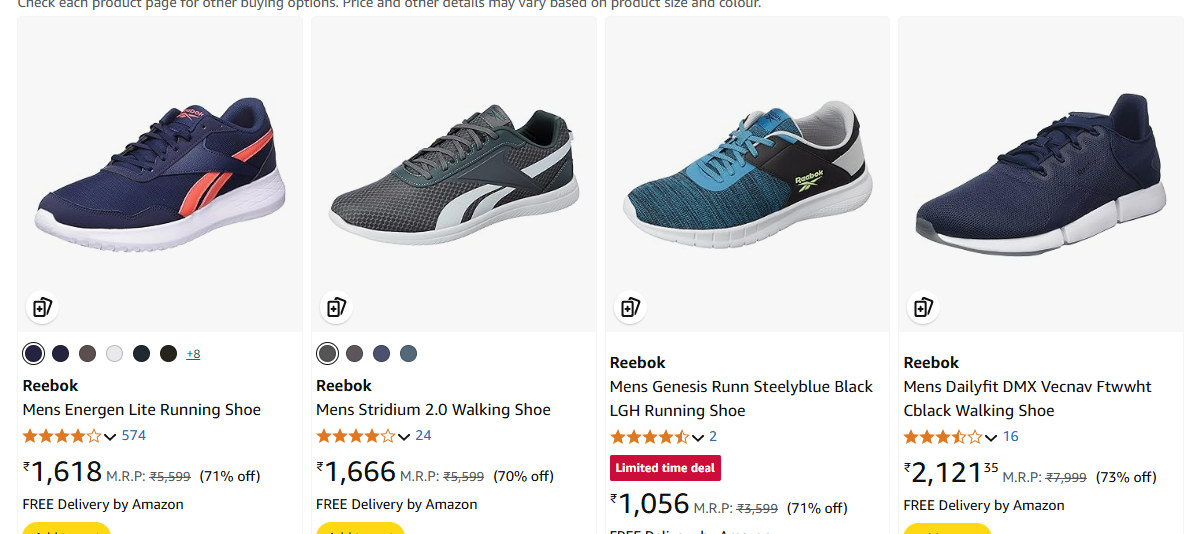 Image of Reebok Men shoes : min 70% discount