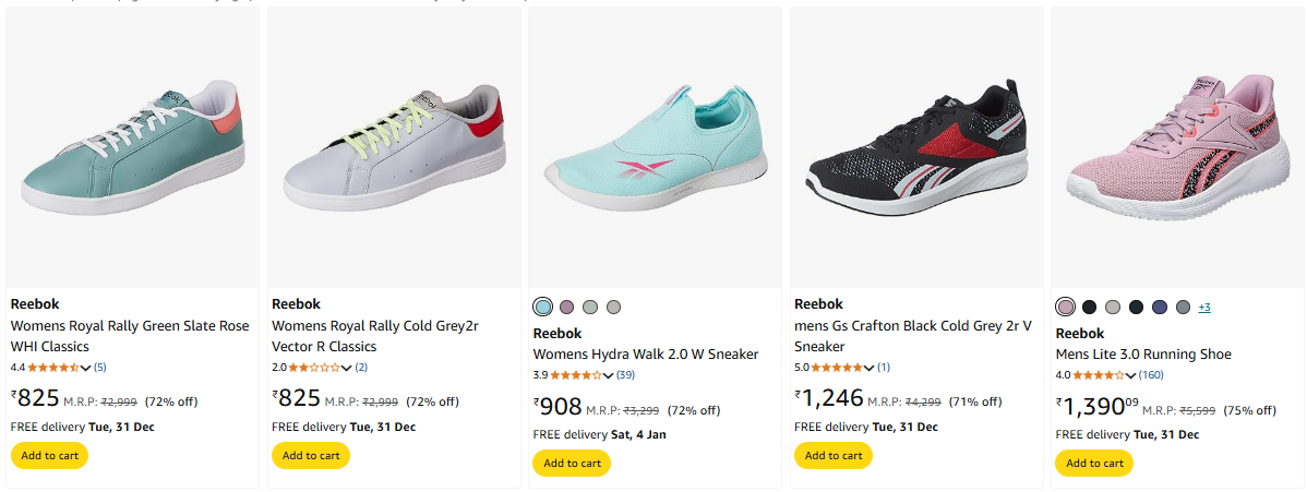 Image of Reebok Women Shoes minimum 70-75% Discount