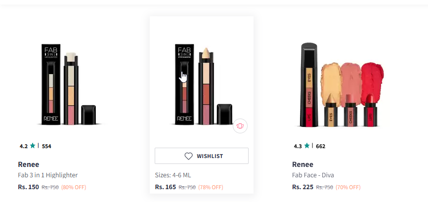 Image of Renee Beauty Products 80% Off