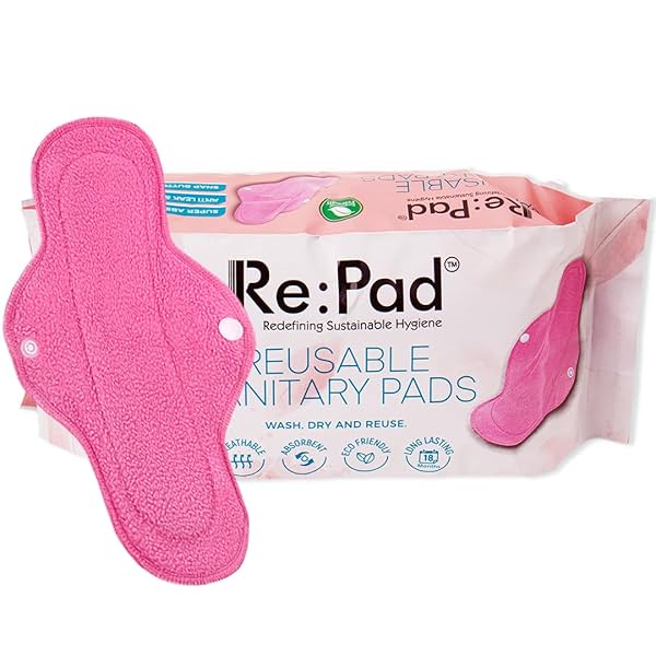 Image of Repad Reusable Cloth Sanitary for Women Pads Overnight Super-Absorbent.