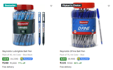 Image of Reynolds Ball Pen Minimum 60% Discount 