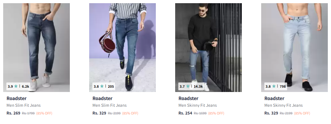 Image of Roadster Men Fashion up to 85% Discount