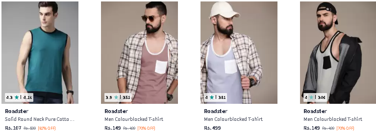 Image of Roadster T Shirts starting @ ₹107 