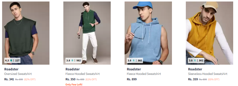 Image of Roadster The Lifestyle Co. Men Starting at ₹335