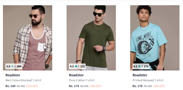 Image of Roadster men's clothing upto 75% Discount