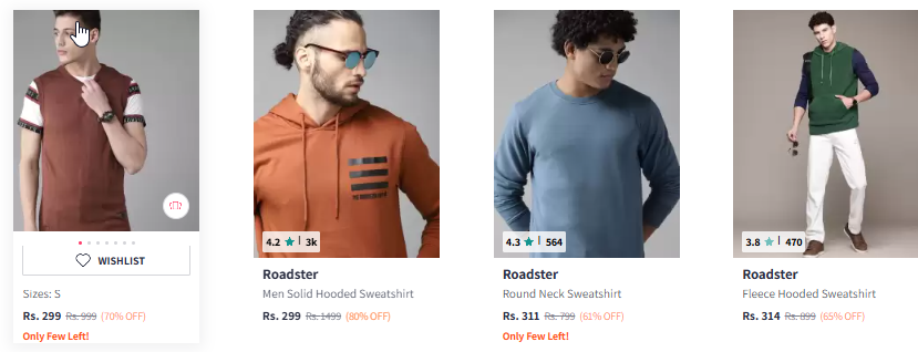 Image of Roadster men's clothing upto 80% off