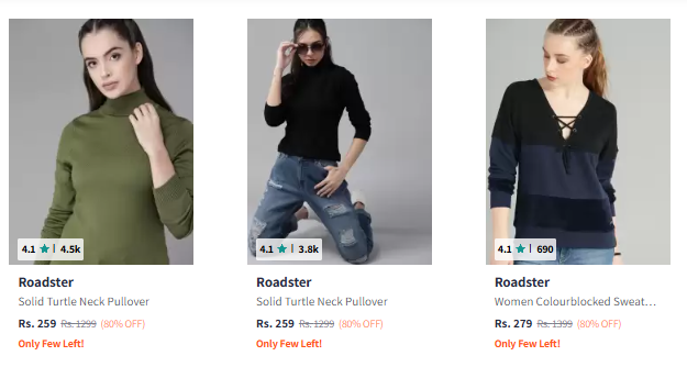 Image of Roadster women's clothing upto 80% Discount