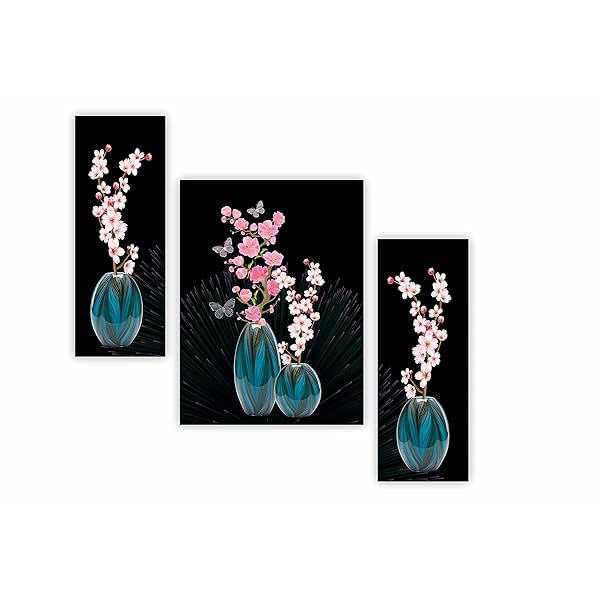 Image of SAF paintings Set of 3 Flower