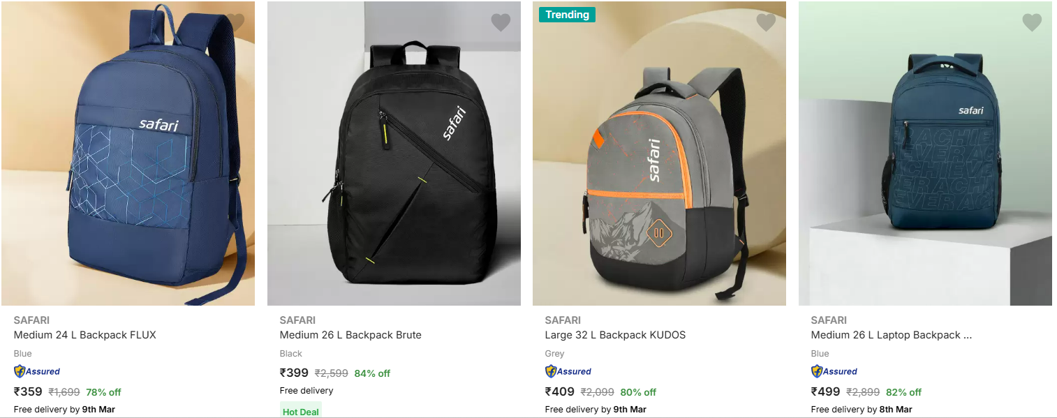 Image of SAFARI 30 L Laptop Backpack Starting at ₹359