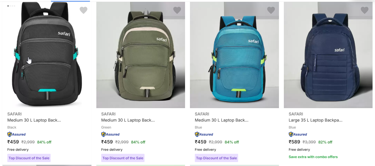 Image of SAFARI Laptop Backpack up to 84% Discount 