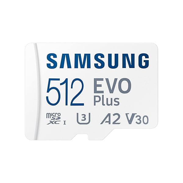 Image of SAMSUNG EVO Plus 512GB Micro SDXC w/SD Adaptor, Up-to 160MB/s