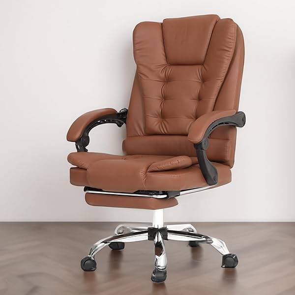 Image of SAVYA HOME Virtue Plus Ergonomic High Back Leatherette Office Chai