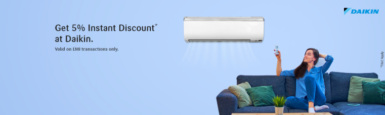 Image of SBI Credit Card Offer: Get 5% Instant Discount on select Daikin Products