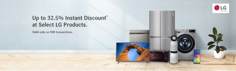 Image of SBI Credit Card Offer: Get Up to 32.5% instant discount on select LG products