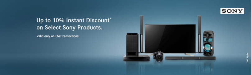 Image of SBI Credit Card Offer: Get up to 10% instant discount on Sony Products