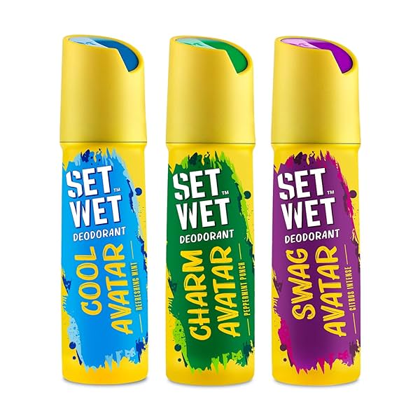 Image of SET WET Deodorant Spray (150ml * pack of 3).