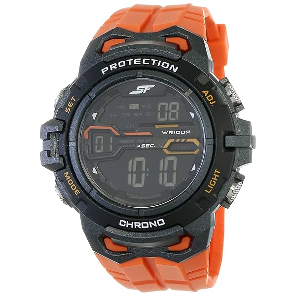 Image of SF Super Fibre Digital Dial Plastic Strap Watch for Men