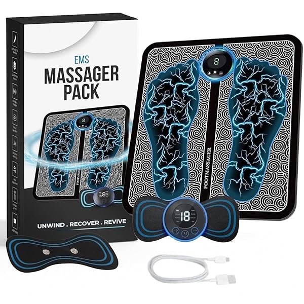 Image of SHAYONAM Foot Massager Pain Relief Wireless Electric EMS Massage Machine