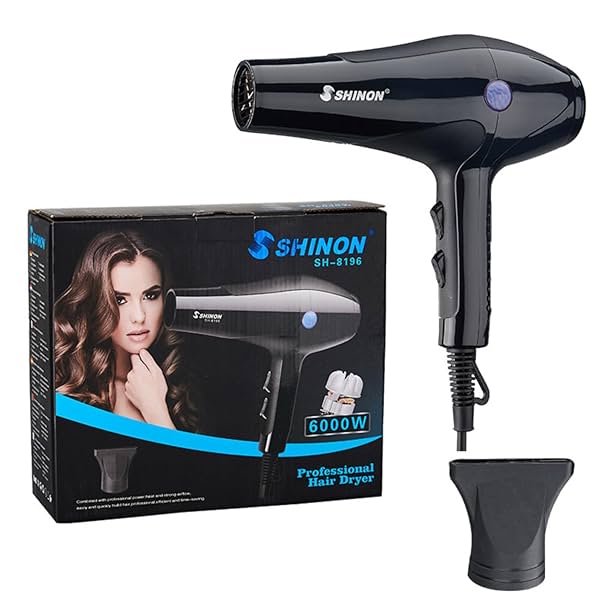 Image of SHINON Professional Hair Dryer 6000 Watts 3 Heat 2 Speed Styling Nozzle Concentrator Overheating Protection