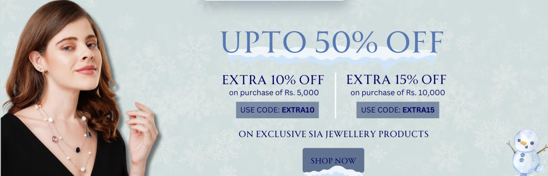 Image of SIAJEWELLERY Sale : Up to 50% + Extra 15% Off on Jewellery