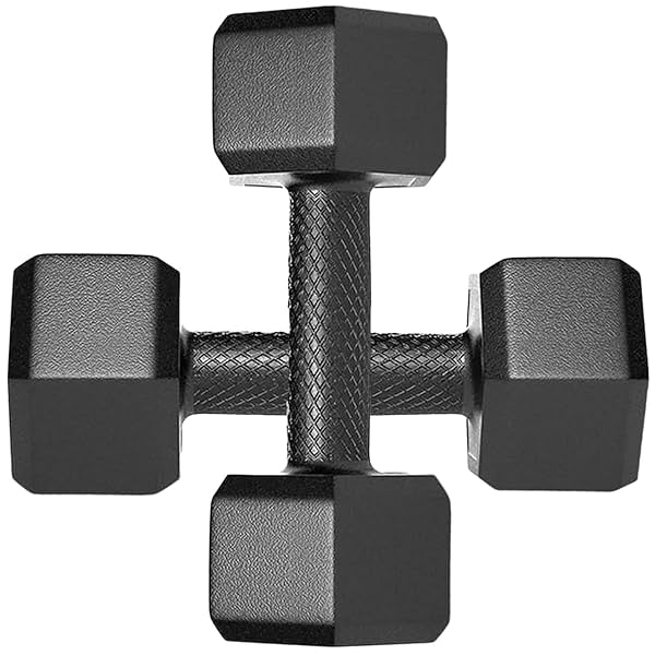 Image of SIMRAN SPORTS Home Gym Black Pvc Dumbbells Set