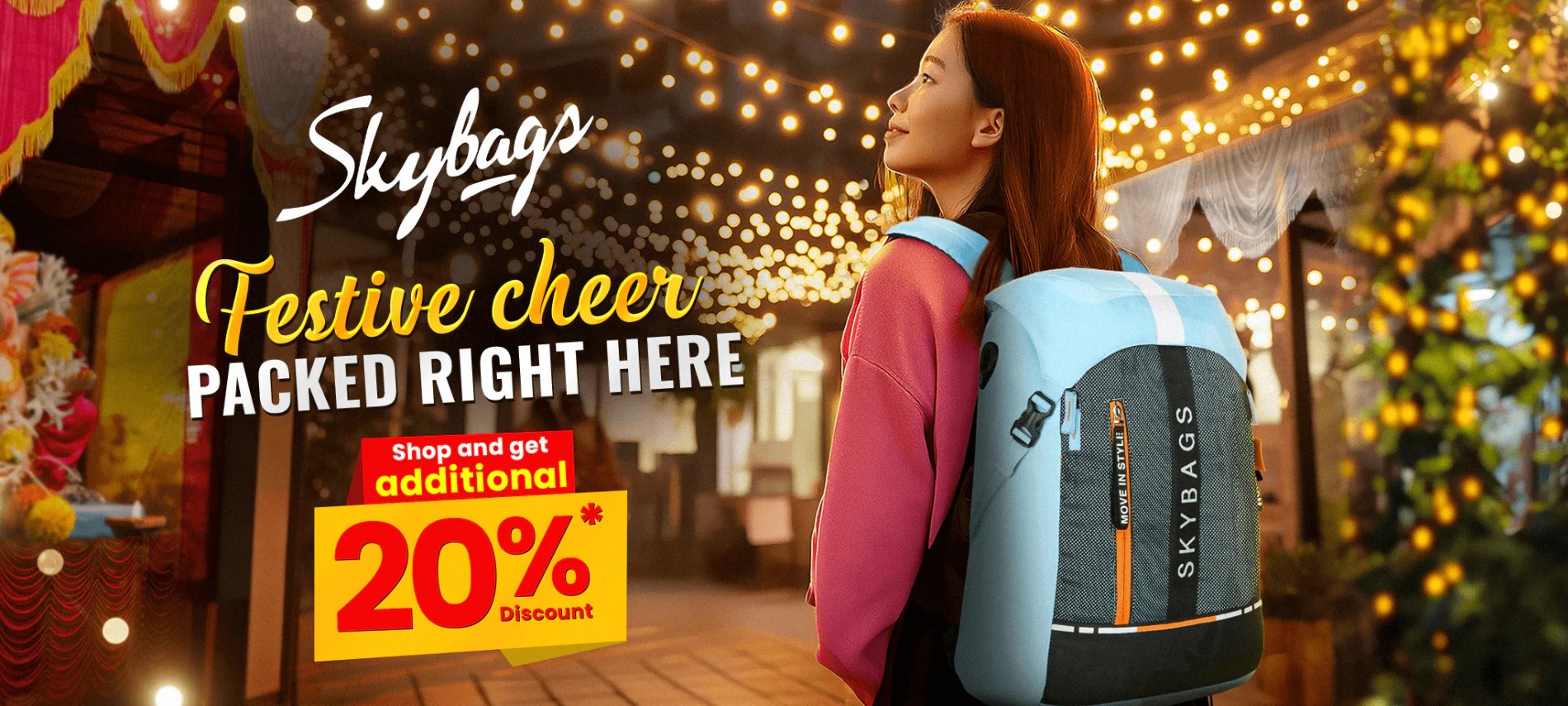 Image of SKYBAGS Festive Sale : Up to 60% + Extra 20% off On Bags 