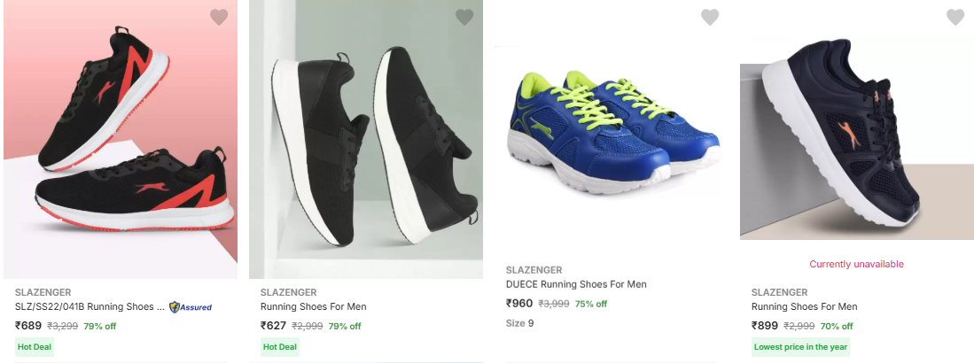 Image of SLAZENGER Running Shoes For Men Minimum 70% Discount 