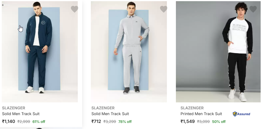 Image of SLAZENGER Solid Men Track Suit Starting At @₹493