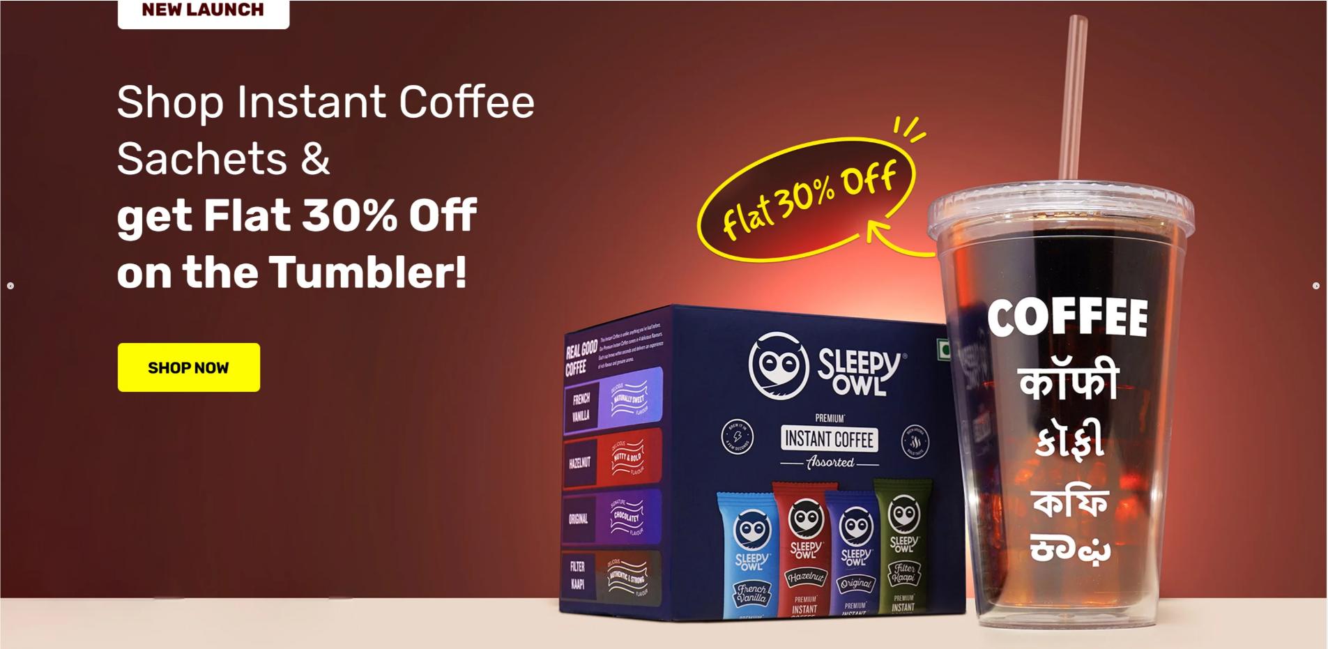 Image of  SLEEPYOWL Sale : Save 30% on Coffee & Sachets