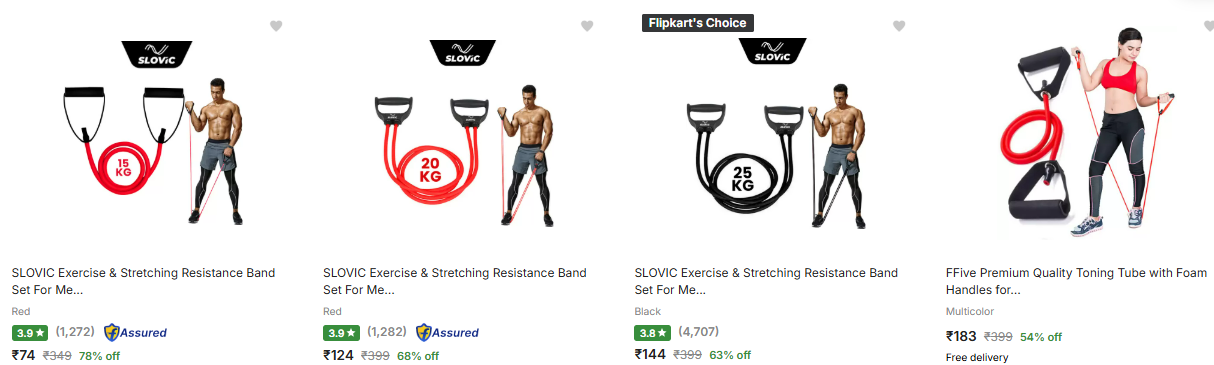 Image of SLOVIC Exercise & Stretching Resistance Band up to 78% Discount 