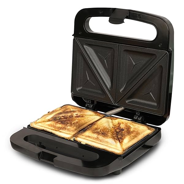 Image of SOLARA 700W Sandwich Maker and Toaster 4-Slice Griller