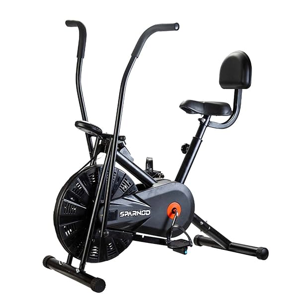 Image of SPARNOD FITNESS SAB-05_R Air Bike Exercise Cycle for Home Gym