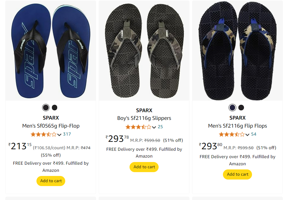 Image of SPARX Men's Flip-Flop starting at ₹213