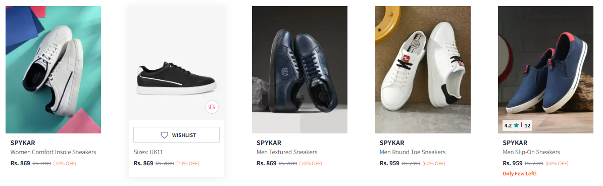 Image of SPYKAR Men's & Women's Sneakers up to 70% Discount