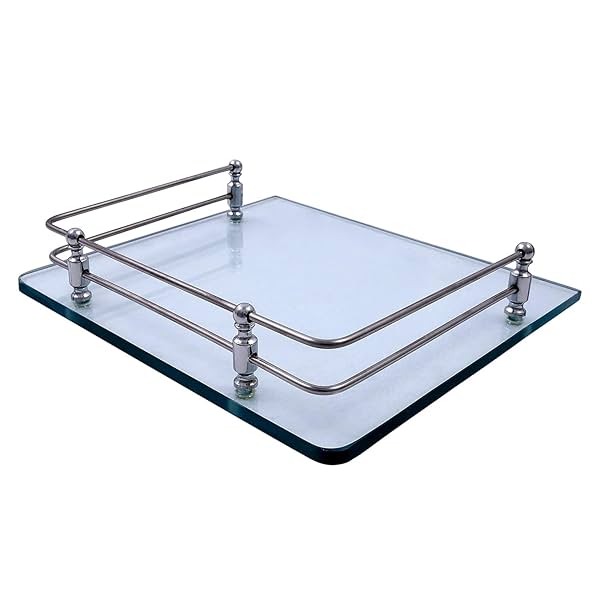 Image of SQUARO Glass TV Setup Box Stand (10x9 Inches)