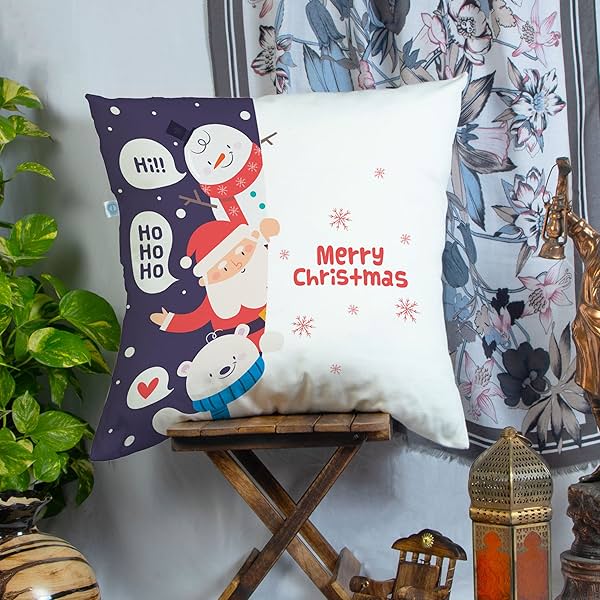 Image of STITCHNEST Merry Christmas Printed Cotton