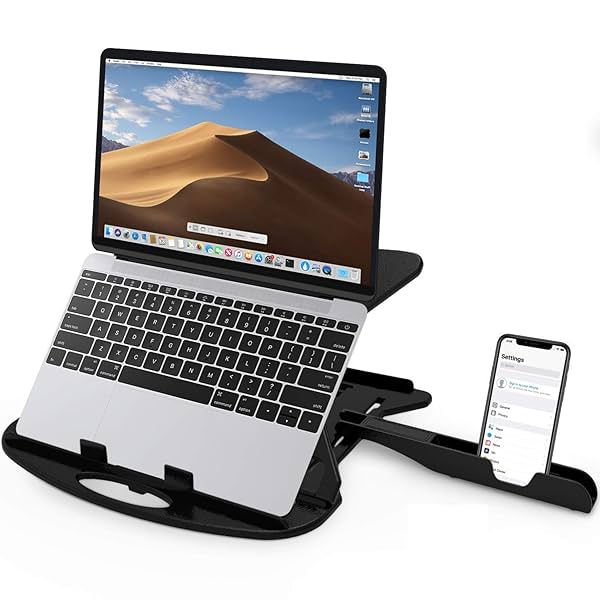 Image of STRIFF Adjustable Laptop Tabletop Stand Patented Riser Ventilated Portable.