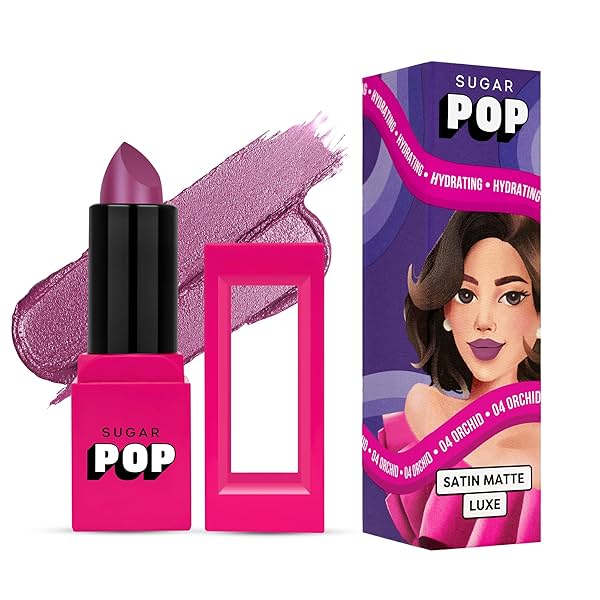 Image of SUGAR POP Satin Matte Luxe Lipstick 04 Orchid (3g)