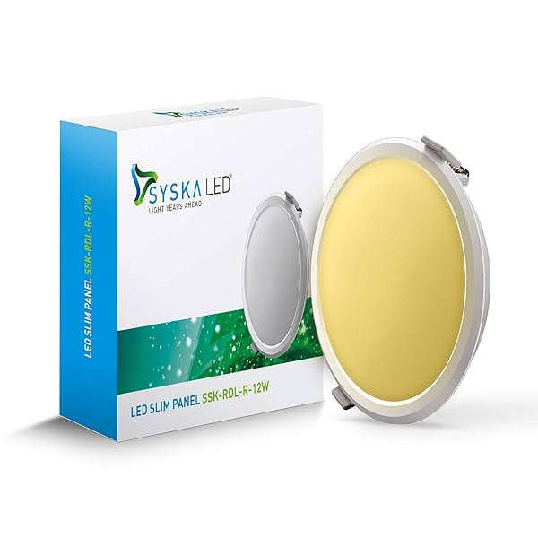 Image of SYSKA (RDL-R-12W 3000K Yellow, Cool Day Light, Polycarbonate Led Slim Downlight