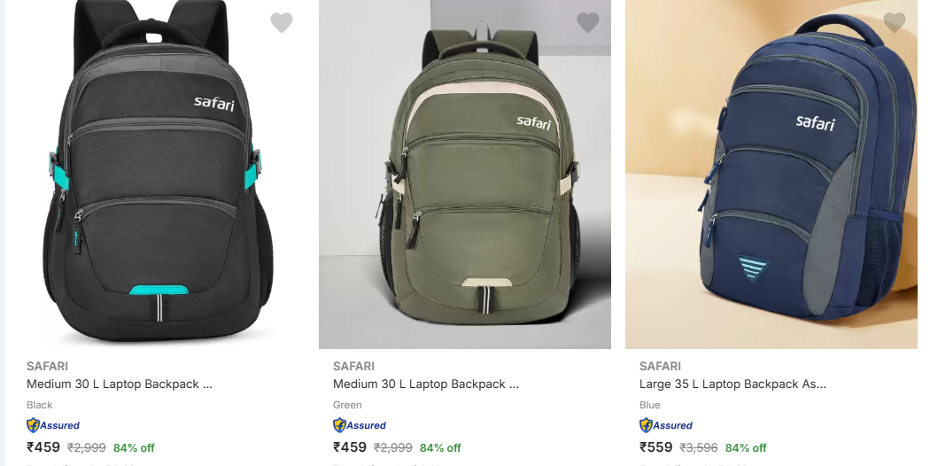 Image of Safari Backpack Starting Minimum 70% Starting at just ₹459