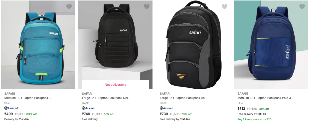 Image of Safari Laptop Bags at Minimum 73% Discount