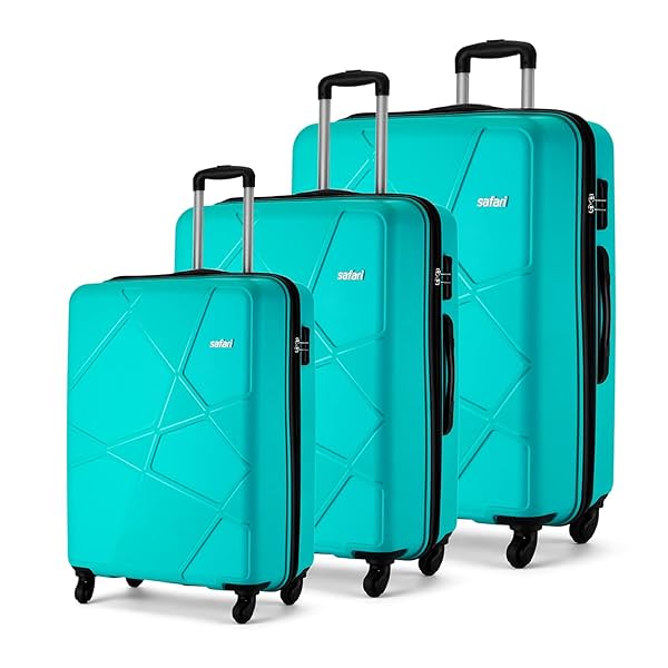 Image of Safari Pentagon 3 Pc Set 55, 65 & 75 Cms Polypropylene Hard Sided Luggage Set