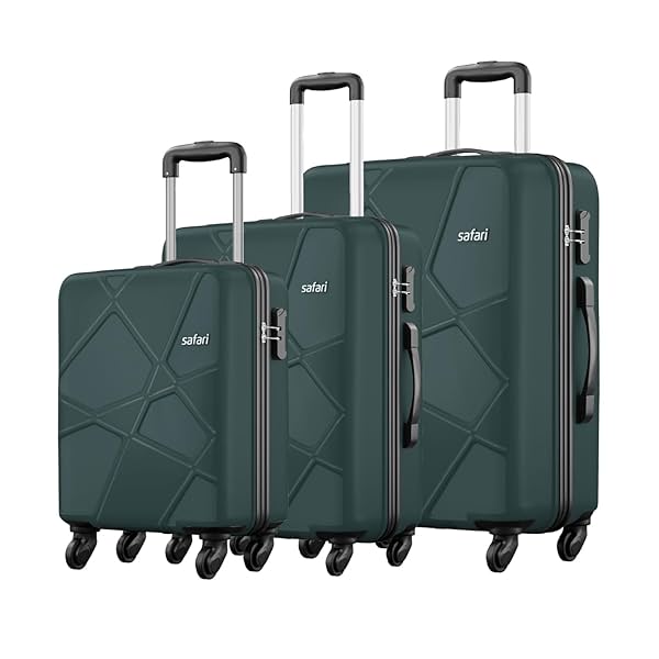 Image of Safari Pentagon Set of 3 (Cabin + Medium + Large) Trolley Bags.