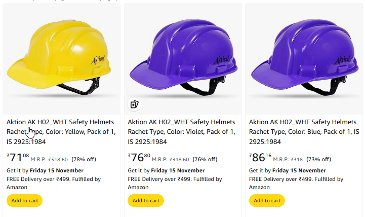 Image of Safety helmet Start from @ ₹70